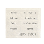 Pompa Submersibilă QJD5, 1 500 W, Bobinaj Aluminiu, Debit 5 m³/h, Refulare 120 m Tengtian - imagine 2